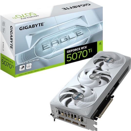 Gigabyte GeForce RTX 5070 Ti 16GB GDDR7 Eagle OC Ice SFF Κάρτα Γραφικών