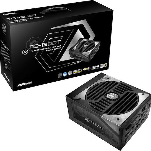 ASRock Taichi TC-1300T 1300W Μαύρο Τροφοδοτικό Υπολογιστή Full Modular 80 Plus Titanium