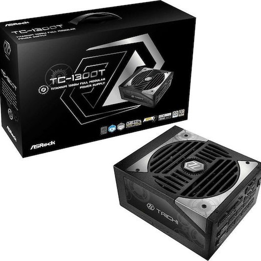 ASRock Taichi TC-1300T 1300W Μαύρο Τροφοδοτικό Υπολογιστή Full Modular 80 Plus Titanium