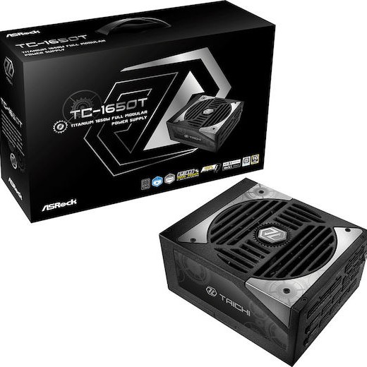 ASRock Taichi TC-1650T 1650W Μαύρο Τροφοδοτικό Υπολογιστή Full Modular 80 Plus Titanium