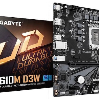 Gigabyte H610M D3W rev. 1.0 Motherboard Micro ATX με Intel 1700 Socket
