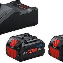 Bosch Σετ 2 Μπαταριών Εργαλείου 18V Χωρητικότητας 8Ah με Φορτιστή GAL 18V-160