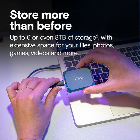 Crucial X10 USB 3.2 Εξωτερικός SSD 4TB 2.5