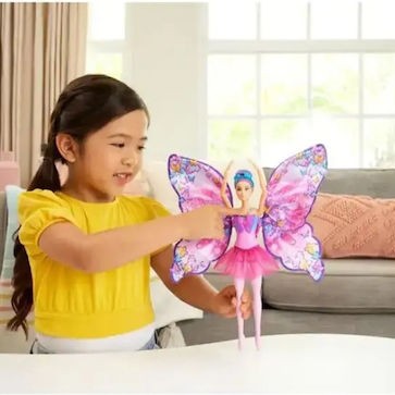 Barbie Μπαλαρίνα Πεταλούδα Κούκλα για 3+ Ετών