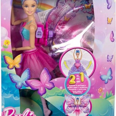 Barbie Μπαλαρίνα Πεταλούδα Κούκλα για 3+ Ετών