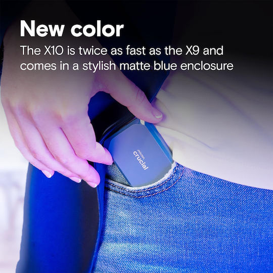 Crucial X10 USB 3.2 Εξωτερικός SSD 2TB 2.5