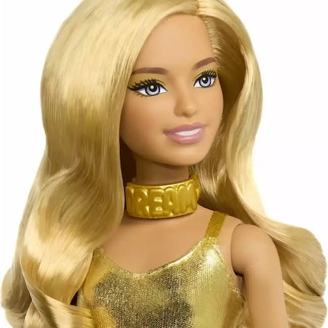 Barbie Κούκλα Fashionistas 222, with Gold Jumpsuit and Blonde Hair για 3+ Ετών