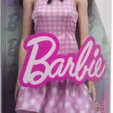Barbie Κούκλα Fashionistas Brown Hair with Pink Plaid Dress για 3+ Ετών