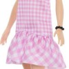 Barbie Κούκλα Fashionistas Brown Hair with Pink Plaid Dress για 3+ Ετών