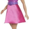 Barbie Brown Hair, Pink Sparkly Dress, 65Th Anniversary Κούκλα Fashionistas Curly Brown Hair with Pink Dress για 3+ Ετών (Διάφορα Σχέδια) 1τμχ