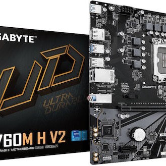 Gigabyte B760M H DDR4 rev. 2.0 Motherboard Micro ATX με Intel 1700 Socket