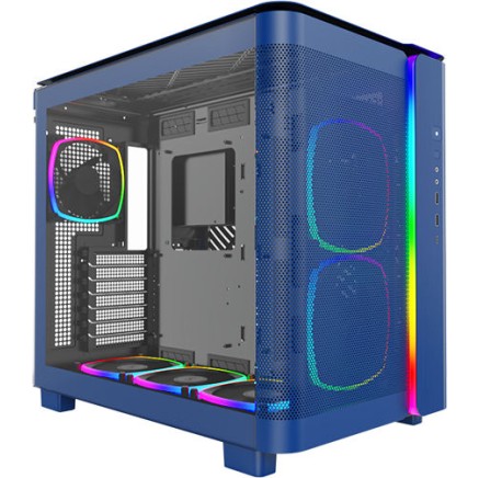 Montech King 95 Pro Midi Tower Κουτί Υπολογιστή με Πλαϊνό Παράθυρο Μπλε