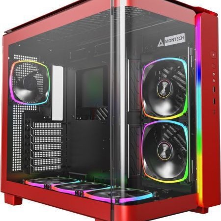 Montech King 95 Pro Midi Tower Κουτί Υπολογιστή με Πλαϊνό Παράθυρο Κόκκινο