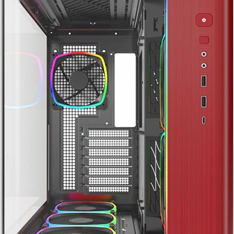 Montech King 95 Pro Midi Tower Κουτί Υπολογιστή με Πλαϊνό Παράθυρο Κόκκινο