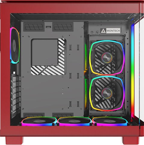 Montech King 95 Pro Midi Tower Κουτί Υπολογιστή με Πλαϊνό Παράθυρο Κόκκινο