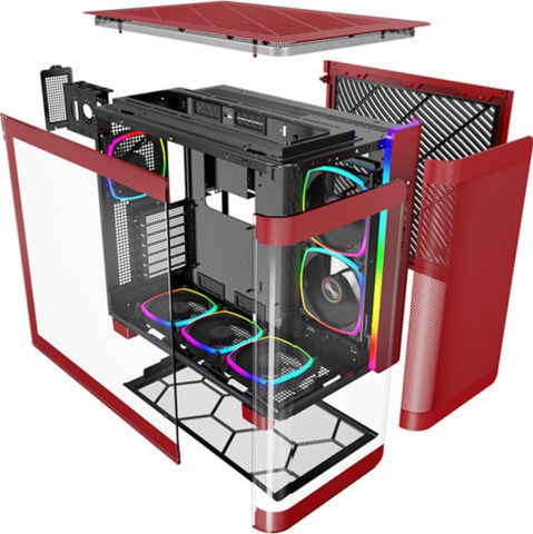 Montech King 95 Pro Midi Tower Κουτί Υπολογιστή με Πλαϊνό Παράθυρο Κόκκινο