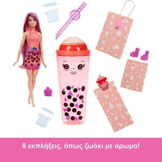Barbie Pop Reveal Bubble Tea Pink - Ροφήμα Μάνγκο Κούκλα Pop Reveal Bubble Tea Pink - Ροφήμα Μάνγκο για 3+ Ετών 26εκ.