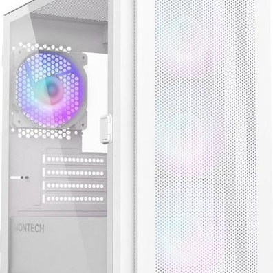 Montech AIR 100 ARGB Gaming Mini Tower Κουτί Υπολογιστή με Πλαϊνό Παράθυρο Λευκό