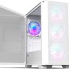 Montech AIR 100 ARGB Gaming Mini Tower Κουτί Υπολογιστή με Πλαϊνό Παράθυρο Λευκό