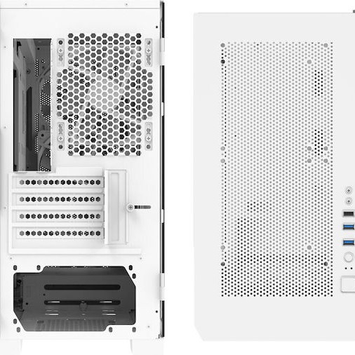 Montech AIR 100 ARGB Gaming Mini Tower Κουτί Υπολογιστή με Πλαϊνό Παράθυρο Λευκό