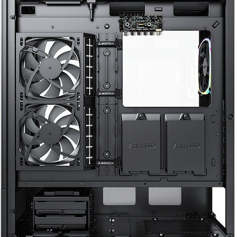 Montech Sky Two Gaming Midi Tower Κουτί Υπολογιστή με RGB Φωτισμό Μαύρο