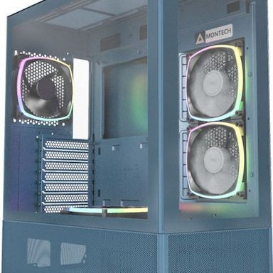 Montech Sky Two Gaming Midi Tower Κουτί Υπολογιστή με Πλαϊνό Παράθυρο και RGB Φωτισμό Μπλε