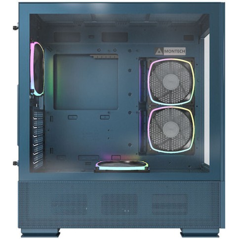 Montech Sky Two Gaming Midi Tower Κουτί Υπολογιστή με Πλαϊνό Παράθυρο και RGB Φωτισμό Μπλε