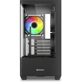 Sharkoon SHARK CM100 Gaming Micro Tower Κουτί Υπολογιστή με Πλαϊνό Παράθυρο και ARGB Φωτισμό Μαύρο