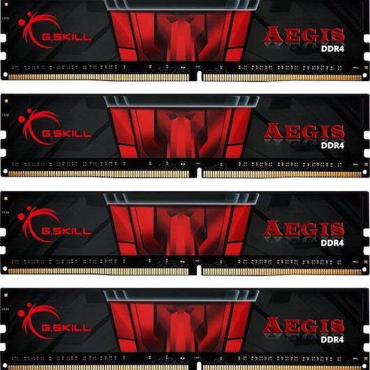 G.Skill Aegis DDR4 DDR4 64GB RAM με 4x16GB Modules και Ταχύτητα 3200 για Desktop