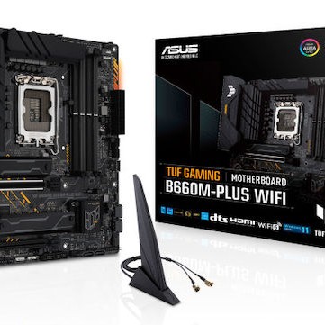 Asus TUF Gaming B660M-PLUS WIFI Motherboard Micro ATX με Intel 1700 Socket 90MB1AZ0-M0EAY0