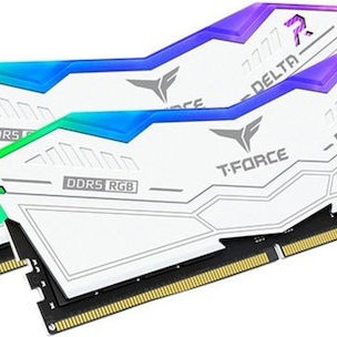 TeamGroup Delta RGB White DDR5 64GB RAM με 2x32GB Modules και Ταχύτητα 6000 για Desktop