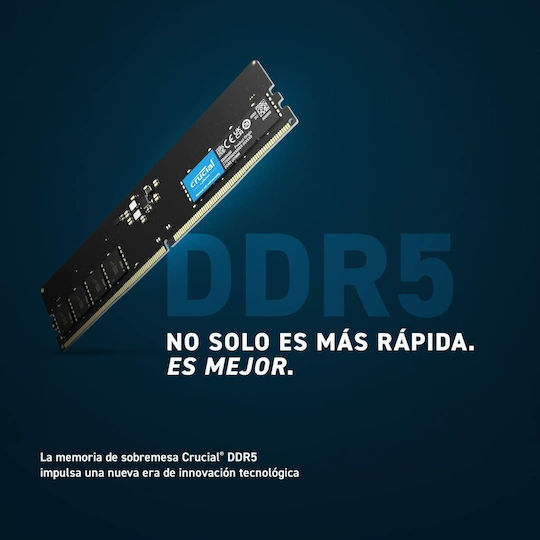 Crucial DDR5 32GB RAM με 2x16GB Modules και Ταχύτητα 5600 για Desktop