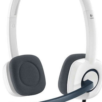 Logitech H150 On Ear Multimedia Ακουστικά με μικροφωνο και σύνδεση 3.5mm Jack σε Λευκό χρώμα