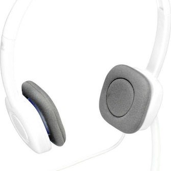 Logitech H150 On Ear Multimedia Ακουστικά με μικροφωνο και σύνδεση 3.5mm Jack σε Λευκό χρώμα