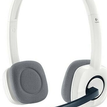 Logitech H150 On Ear Multimedia Ακουστικά με μικροφωνο και σύνδεση 3.5mm Jack σε Λευκό χρώμα