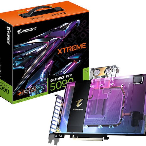 Gigabyte GeForce RTX 5090 32GB GDDR7 Xtreme Waterforce WB Κάρτα Γραφικών
