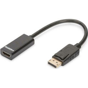 Digitus Μετατροπέας DisplayPort male σε HDMI female (AK-340400-001-S)