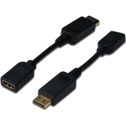 Digitus Μετατροπέας DisplayPort male σε HDMI female (AK-340400-001-S)