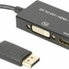 Digitus Μετατροπέας DisplayPort male σε DVI-D / HDMI / VGA female (AK-340418-002-S)