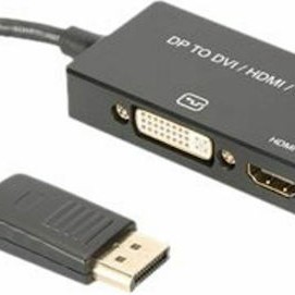 Digitus Μετατροπέας DisplayPort male σε DVI-D / HDMI / VGA female (AK-340418-002-S)