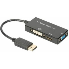 Digitus Μετατροπέας DisplayPort male σε DVI-D / HDMI / VGA female (AK-340418-002-S)
