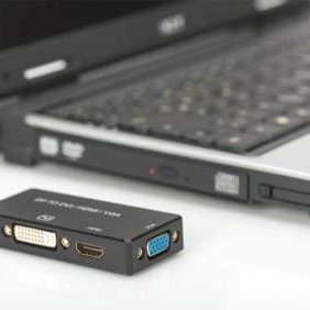 Digitus Μετατροπέας DisplayPort male σε DVI-D / HDMI / VGA female (AK-340418-002-S)