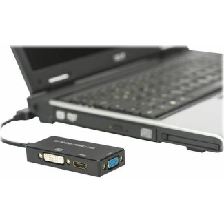 Digitus Μετατροπέας DisplayPort male σε DVI-D / HDMI / VGA female (AK-340418-002-S)