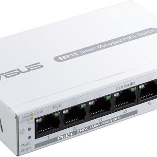 Asus ExpertWiFi EBP15 Managed PoE+ Switch με 5 Θύρες Ethernet και 5 SFP Θύρες