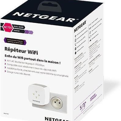 NetGear EX3110 WiFi Extender Dual Band (2.4 & 5GHz) 750Mbps