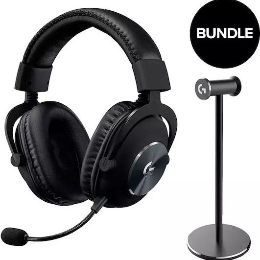 Logitech G Pro X & Premium Headset Stand Over Ear Gaming Headset με σύνδεση USB / 3.5mm