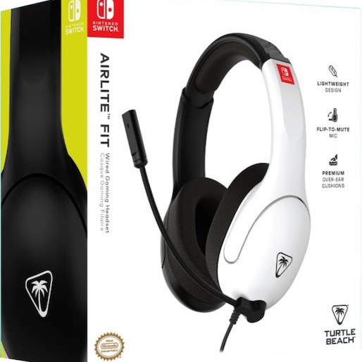 Turtle Beach Airlite Fit Over Ear Gaming Headset με σύνδεση 3.5mm Λευκό