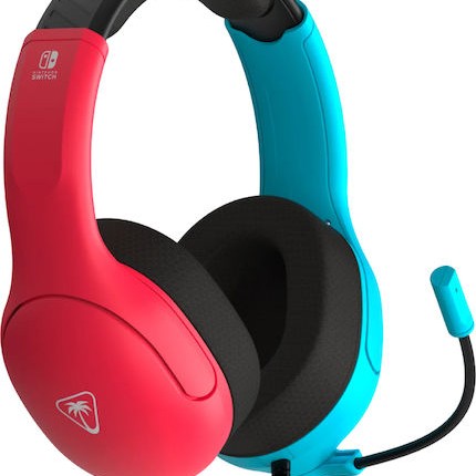 Turtle Beach Airlite Fit Over Ear Gaming Headset με σύνδεση 3.5mm Κόκκινο / Μπλε for Nintendo Switch
