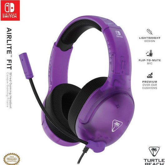 Turtle Beach Airlite Fit Over Ear Gaming Headset με σύνδεση 3.5mm Μωβ