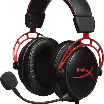 HyperX Cloud Alpha Over Ear Gaming Headset με σύνδεση 3.5mm / 2x3.5mm Κόκκινο